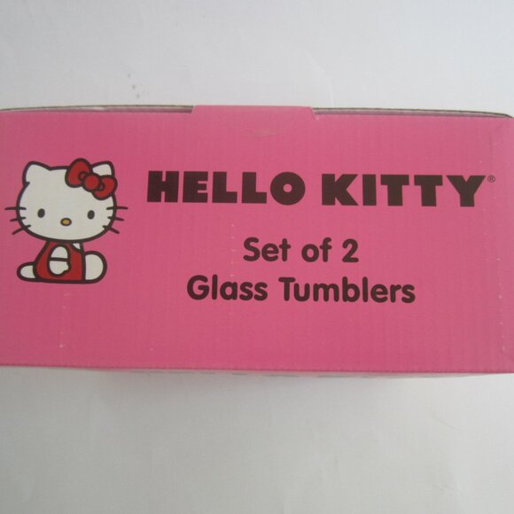 Hello Kitty Sanrio Glass Tumblers Set of 2 - Picture 5 of 6